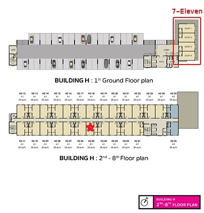 ให้เช่า คอนโด UNIO Charan 3 (ยูนิโอ คอนโด จรัญฯ 3) ห้อง สตูดิโอ 1 ห้องน้ำ ตึก H ชั้น 6 ห้อง 605 ขนาด 28 ตรม.เฟอร์นิเจอร์ครบ