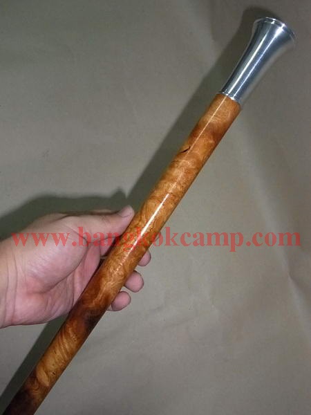 ไม้หายาก... ไม้ตะพด(ไม้ปุ่มมะค่า, ปมมะค่า) ลายสวยมาก หัว+ท้ายไททาเนียม หัวทรงป้าน