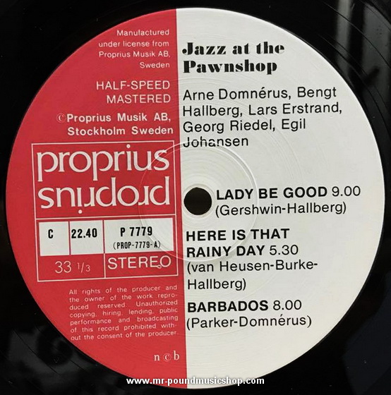 Arne Domnérus - Jazz at the Pawnshop