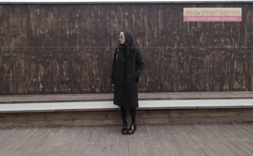 OverCoat เสื้อโค้ทกันหนาวตัวยาว สีดำ Classic เข้าได้กับทุกชุด งานดี ผ้าวูลเนื้อดี บุซับในกันลมอย่างดี พร้อมส่ง M