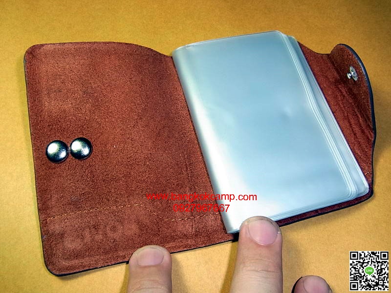 กระเป๋าใส่บัตร BOVI'S ใส่บัตรเครดิตได้ 20ใบ (สีน้ำตาล)