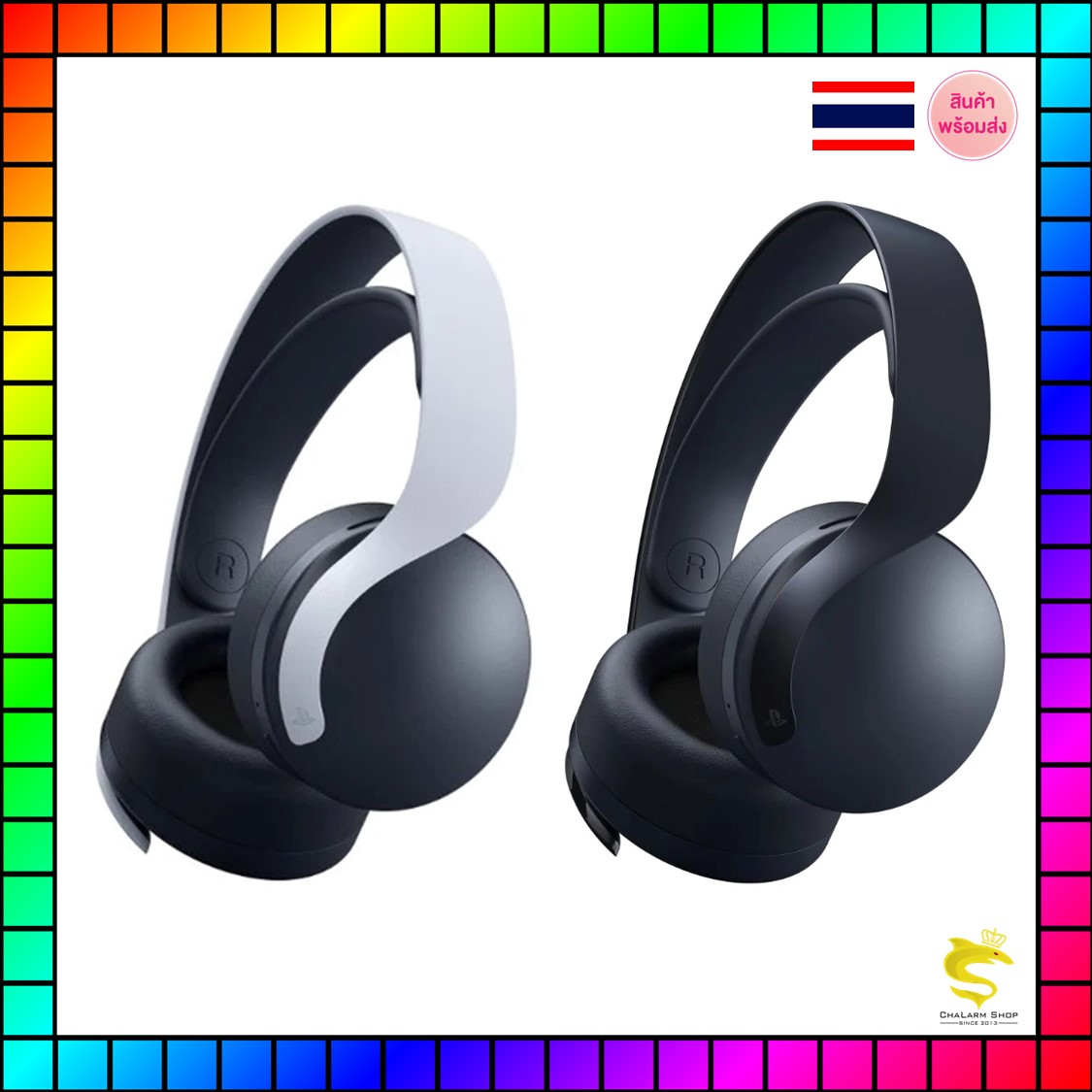 อะไหล่ฟองน้ำหูฟังหนัง PU รุ่น Sony PULSE 3D Wireless Headset(1คู่)