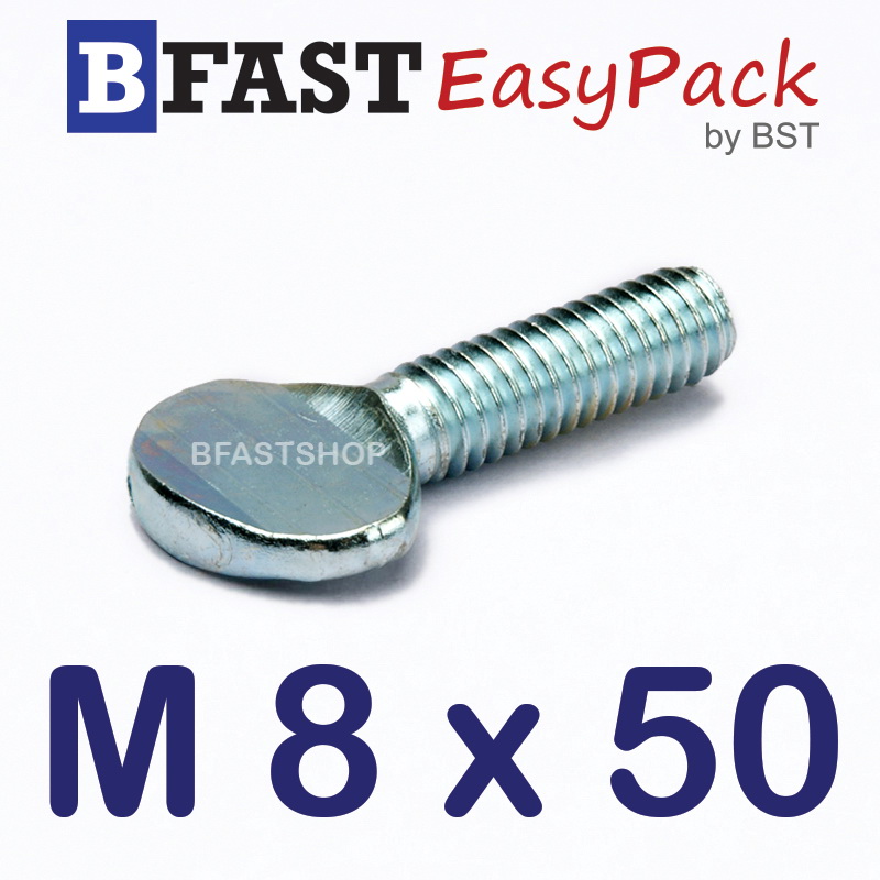 สกรูหางปลาแบน M8 x 50 (3 ตัว/ถุง)