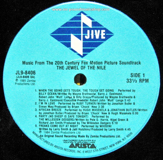 Various Artist - The Jewel ot The Nile: Music From The 20th Century Fox Motion Picture Soundtrack