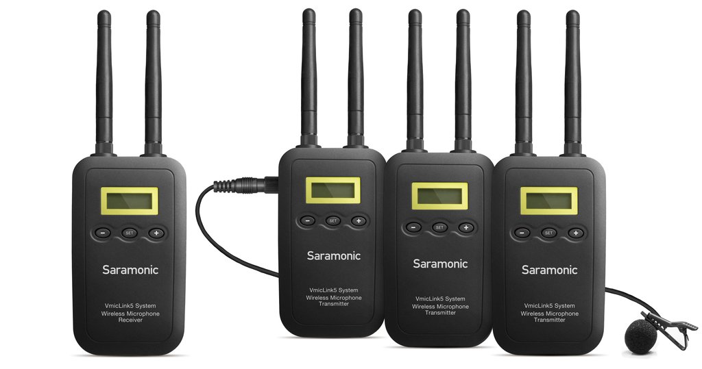Saramonic VmicLink5 SET3 5.8GHz SHF Wireless Lavalier Microphone System