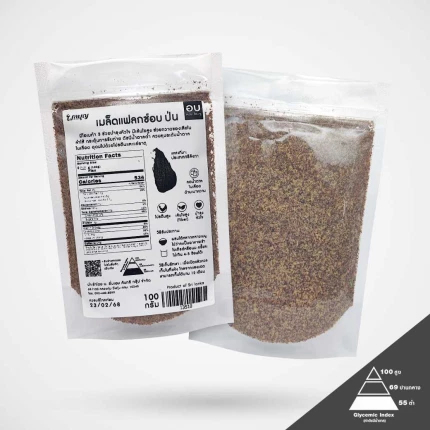 อิ่มเอม เมล็ดแฟลกซ์อบ ชนิดป่น และเมล็ด 100 กรัม Roasted Flaxseeds