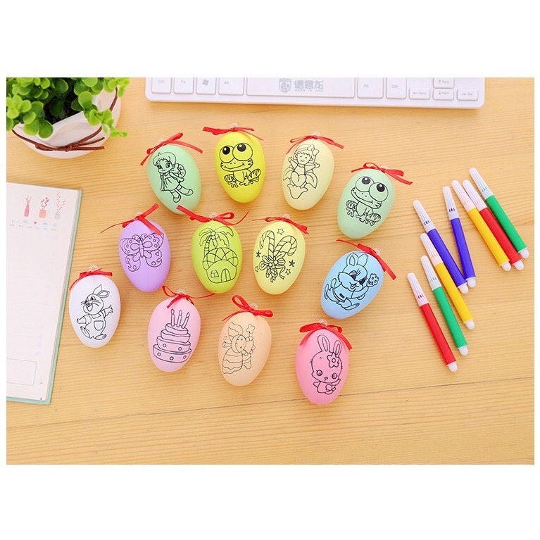 ไข่ระบายสี คละสี คละลาย - Egg Painting