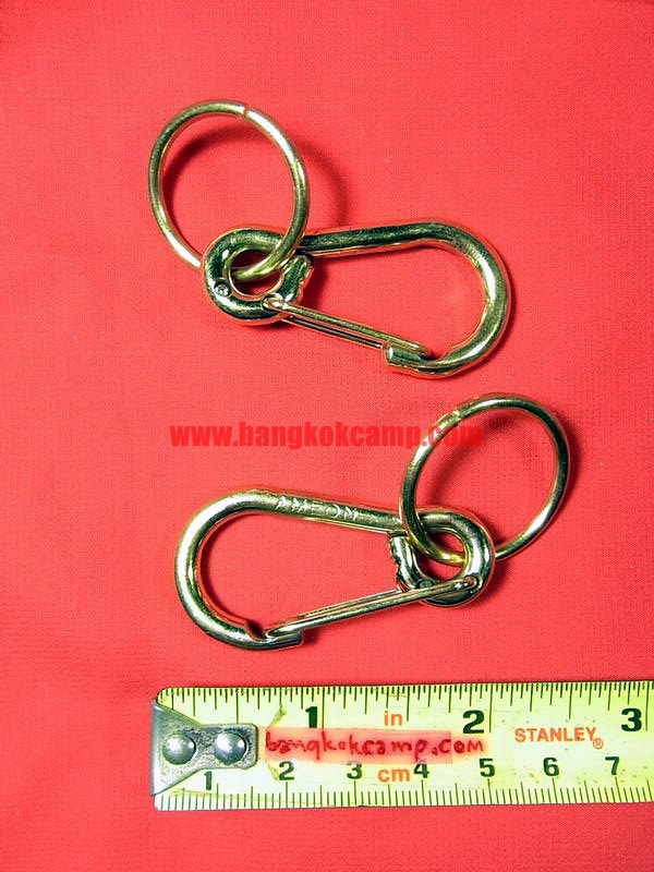 พวงกุญแจ คาราบิเนอร์ Carabiners สแน็ปลิงค์ Snaplink ตะขอเกี่ยว - ทองเหลือง 2นิ้ว (แบบบอลลูน) (2อัน)
