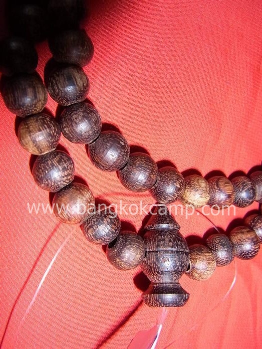 ไม้มงคลหายาก... ประคำ(ไม้แก่นมะขาม) ลายสวย ขนาด9มิล.ยาว17นิ้ว พร้อมหัวขุน...ไม้แก่นมะขามแท้ทุกเม็ด (CN008)