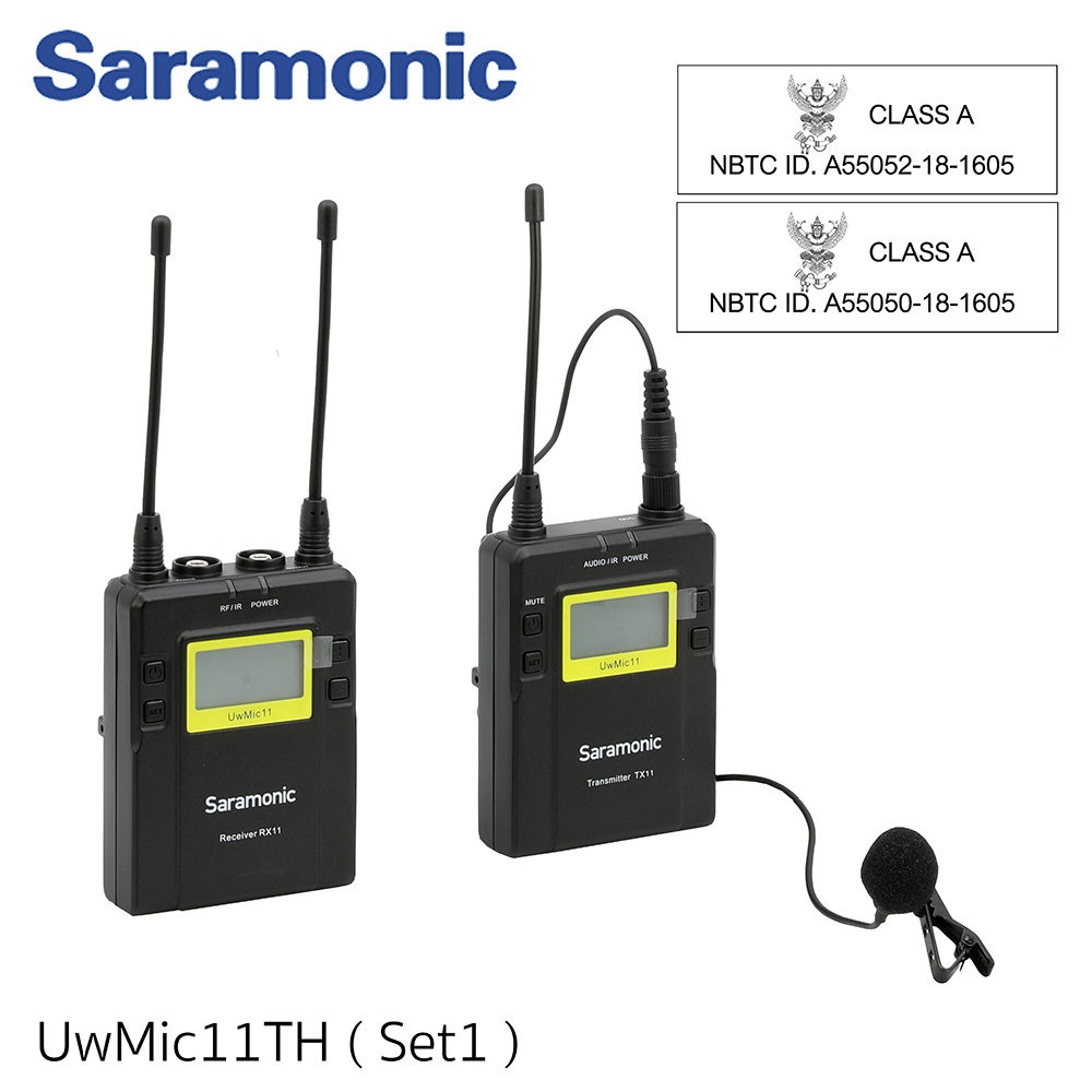 Saramonic Uwmic11 TH SET1 ไมค์ไวเลสไร้สายแบบหนีบปกเสื้อ