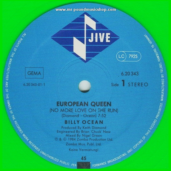 Billy Ocean - European Queen (No More Love On The Run)