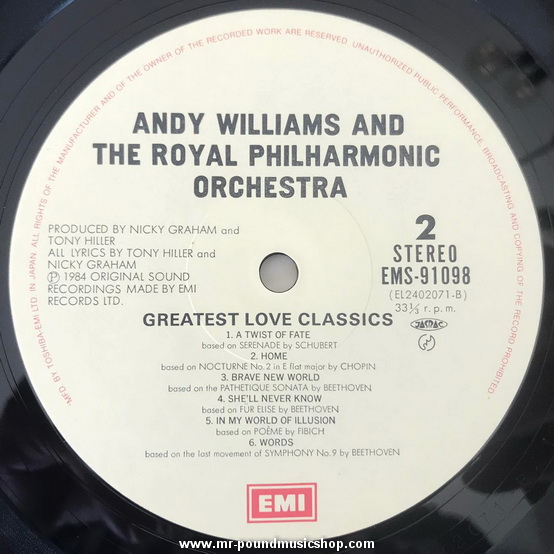 Andy Williams With The Royal Philharmonic Orchestra - Greatest Love Classics