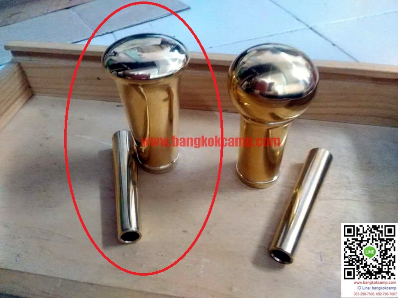 หัวตะพด ทองเหลือง หัวป้าน+ท้าย ทำจากวัสดุทองเหลือง (ทรงหัวป้าน)