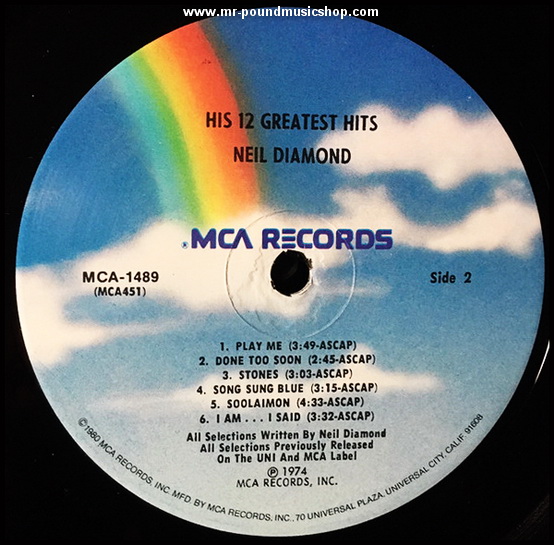 Neil Diamond - His 12 Greatest Hits