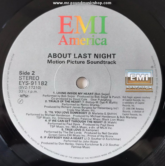 Various Artists - "About Last Night..." Music From The Motion Picture