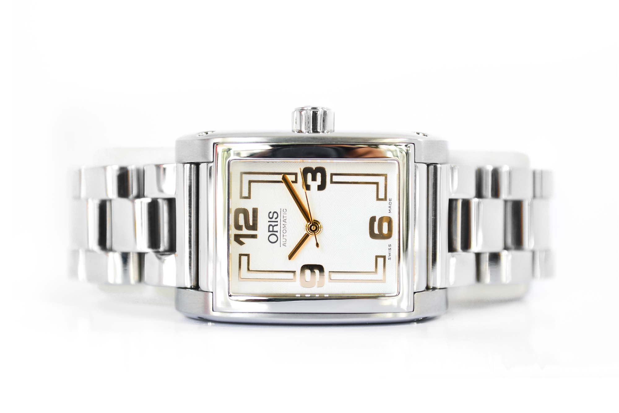 Oris Miles Rectangular Lady Size Steel สี่เหลี่ยม หน้าขาว (Sold)