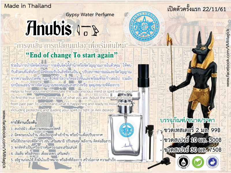 น้ำหอมสูตรน้ำ กลิ่น เทพอะนูบิส Anubis Water Perfume