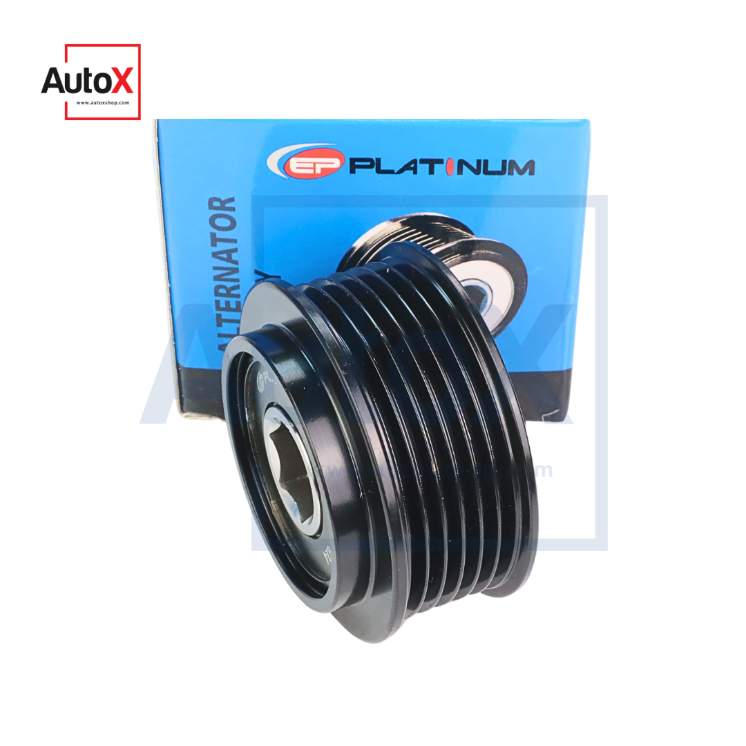 มู่เล่ย์ไดชาร์จ ฟรีล็อค MS Triton Pajero ใหม่ ปี15 2.4L 4N15 รู17mm 6PK แบบลูกปืน ยี่ห้อEP-Platinum