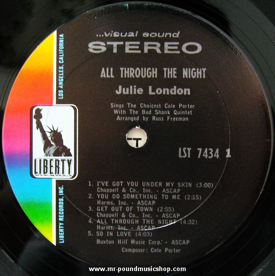 Julie London With The Bud Shank Quintet - All Through The Night