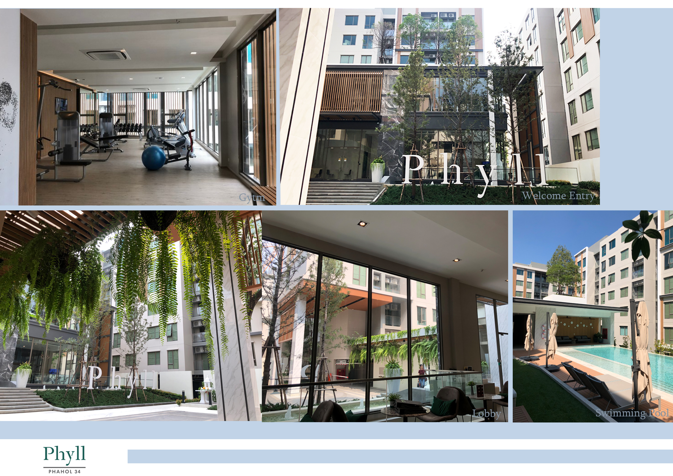 ให้เช่า คอนโดฟีล พหล 34 (Phyll Phahol 34) 1 ห้องนอน 1 ห้องน้ำ ขนาด 26 ตรม. ชั้น 5 ราคา 12500 /ด