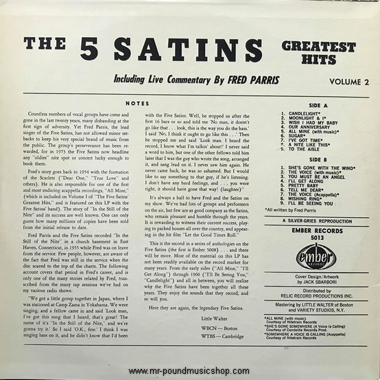 The Five Satins - Greatest Hits Volume 2