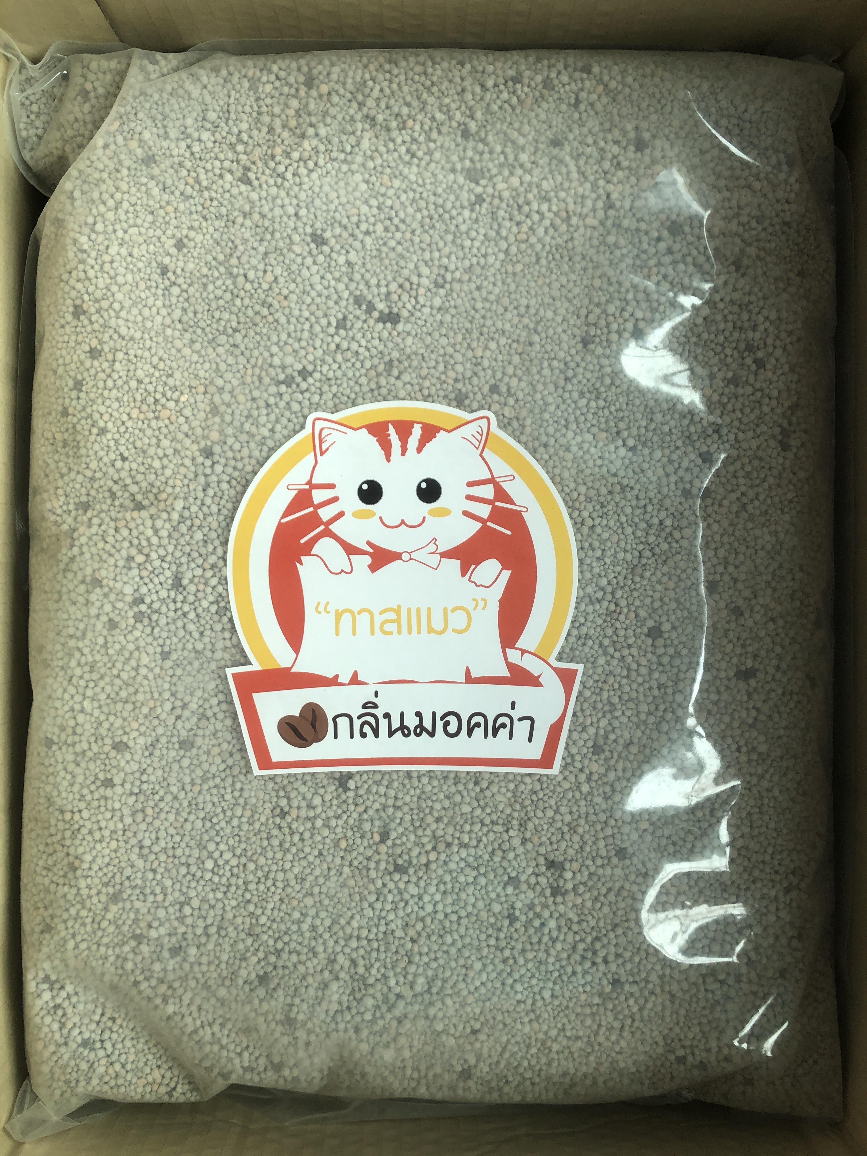 ทรายแมว เบนโทไนท์ ทาสแมว กลิ่นมอคค่า 2 ถุง16kg.