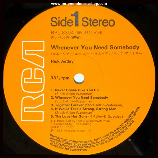Rick Astley - Whenever You Need Somebody