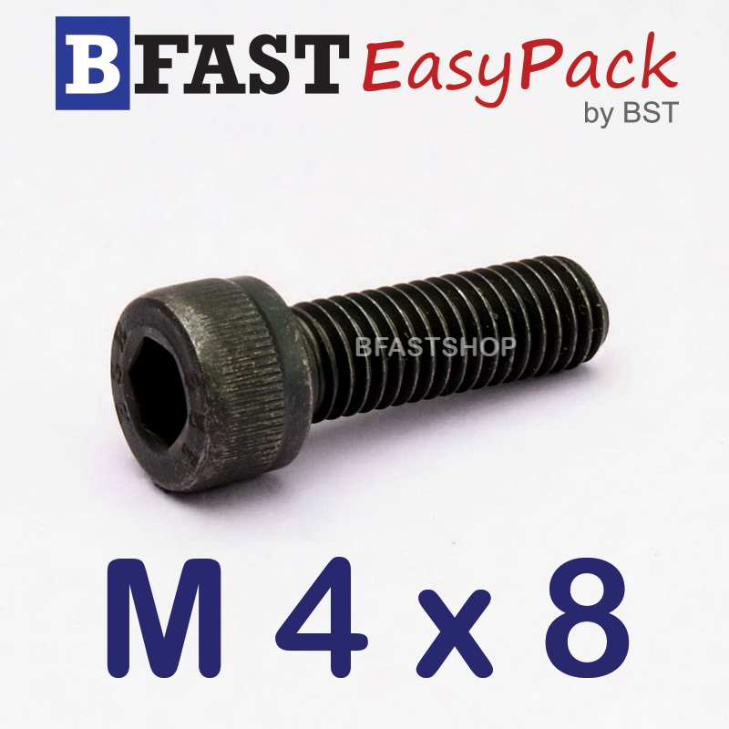 สกรูหัวจมดำ M 4 x 8 (15 ตัว/ถุง) *เกลียวตลอด*