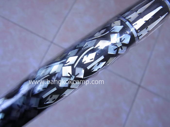 ไม้ครู หรือไม้ถือประดับมุข หัวฤาษีนารอด ท้ายพญานาค