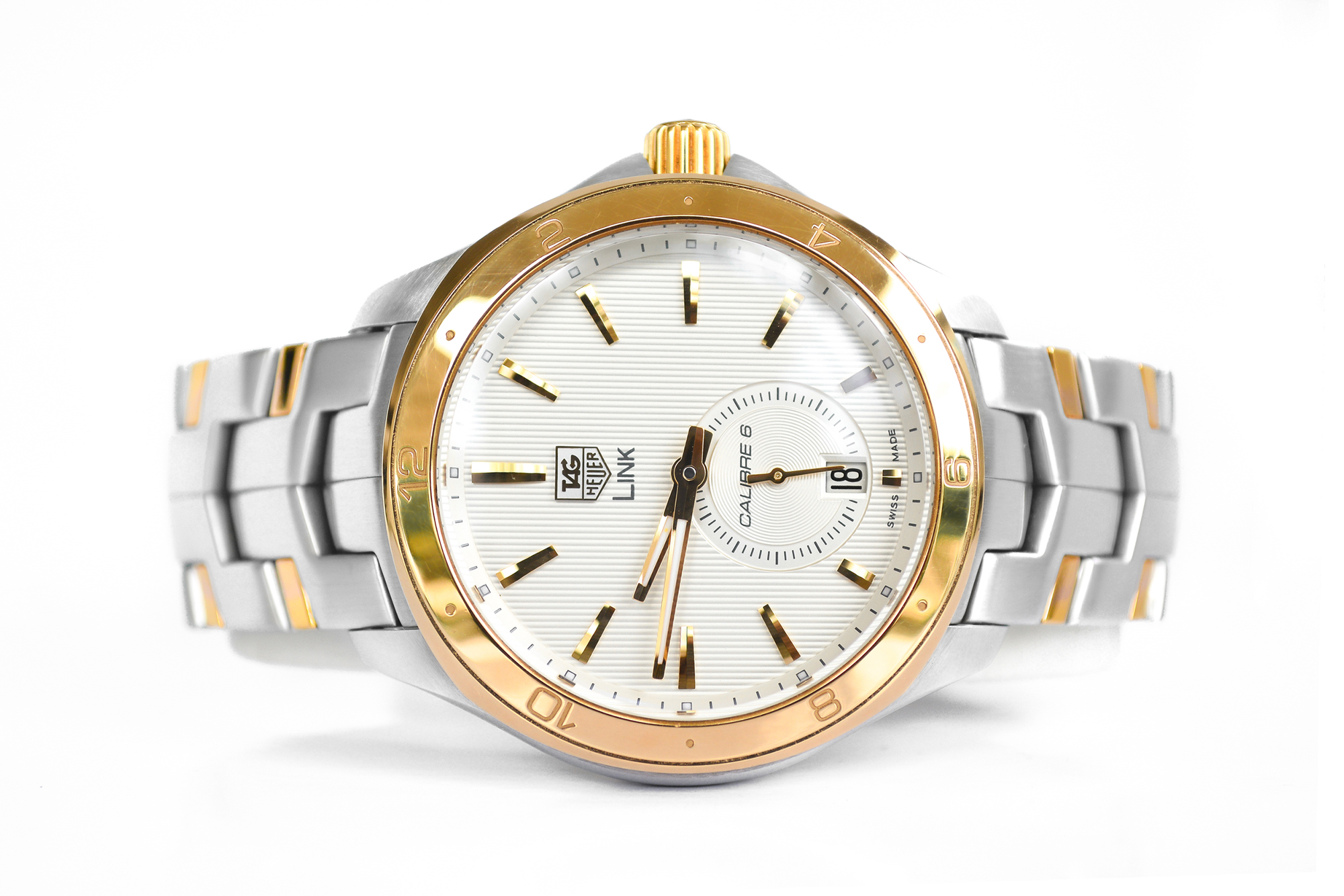Tag Heuer Link Automatic Calibre 6 18K หน้าขาวลูกฟูก (Sold)
