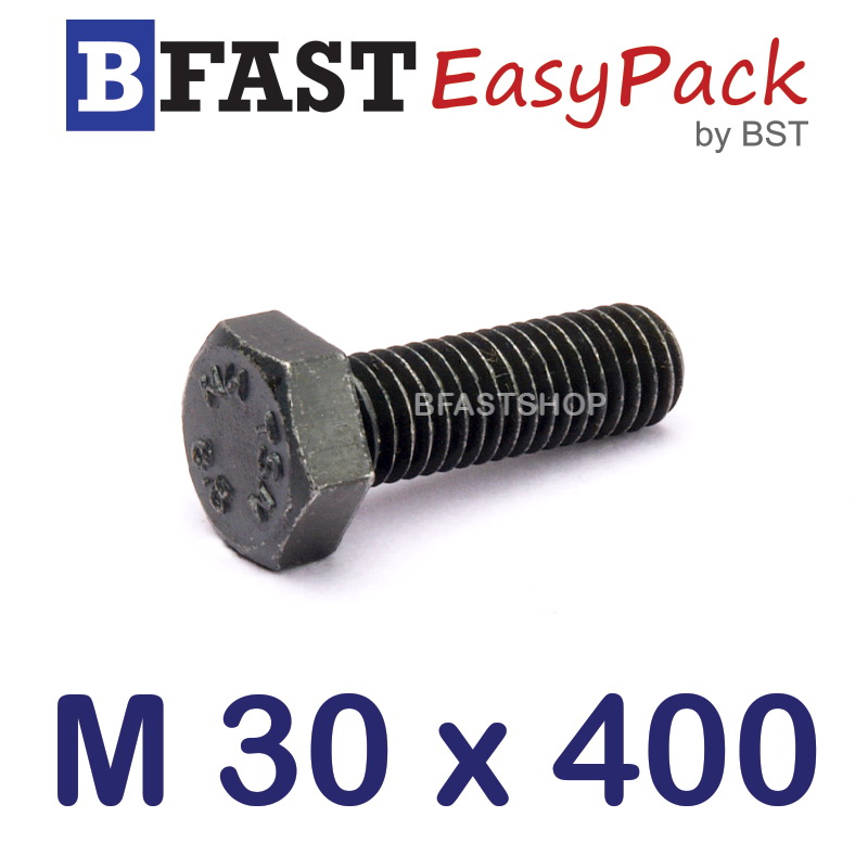สกรูมิลดำ M30 x 400 *เกลียวครึ่ง*