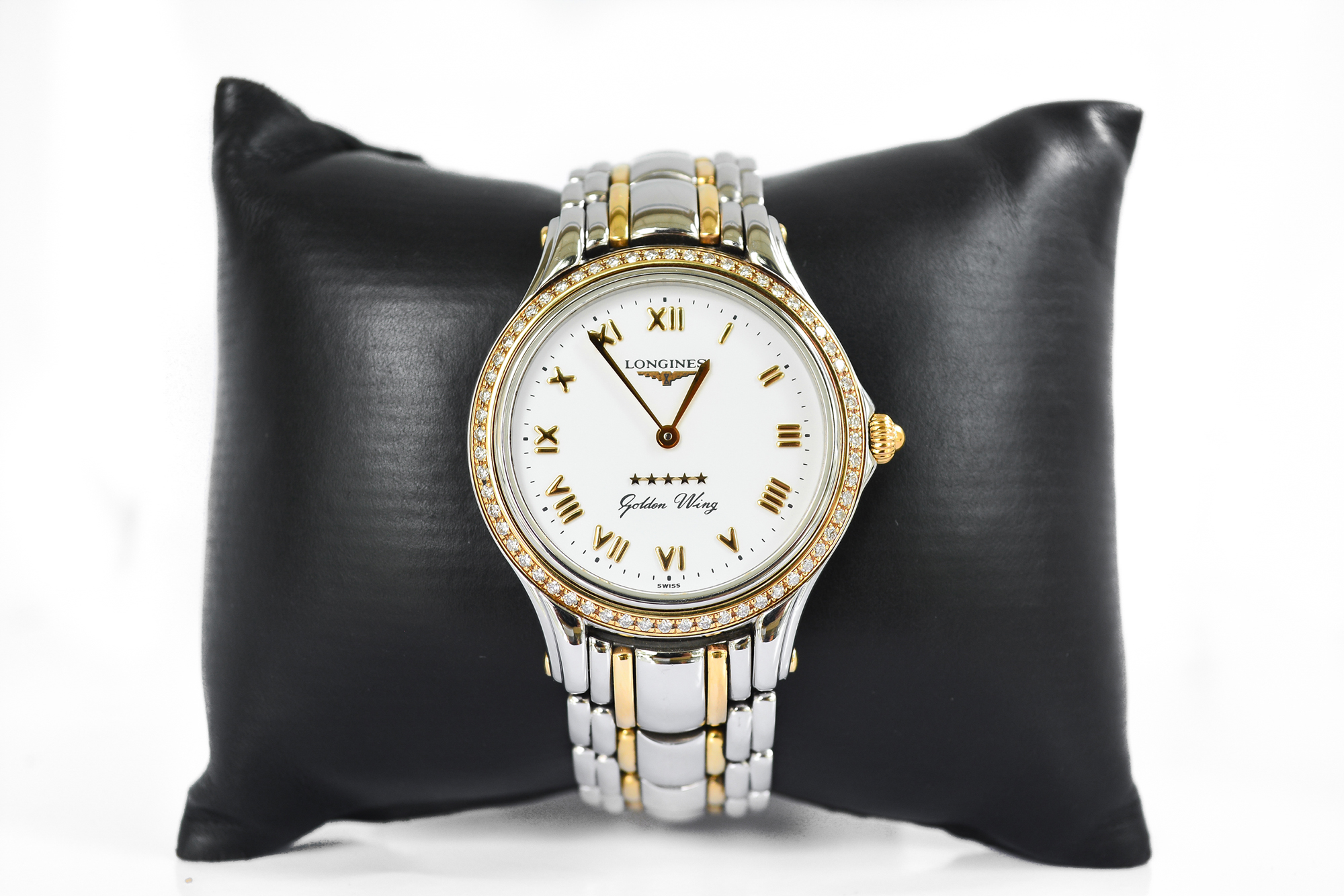 Longines Golden Wing สองกษัตริย์ 18K ขอบเพชร (Sold)