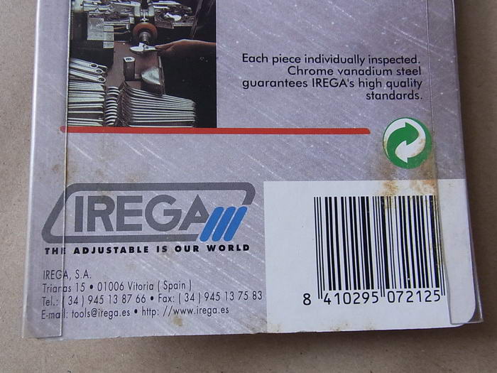 ประแจเลื่อน IREGA ขนาด 12 นิ้ว สเปน Made in Spain ใหม่ แท้.