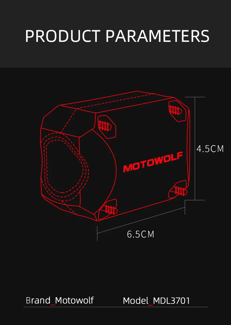MOTOWOLF MDL3701 - ประกับ กันล้มแคชบาร์ กันรอยแคชบาร์ ของแท้ 100%
