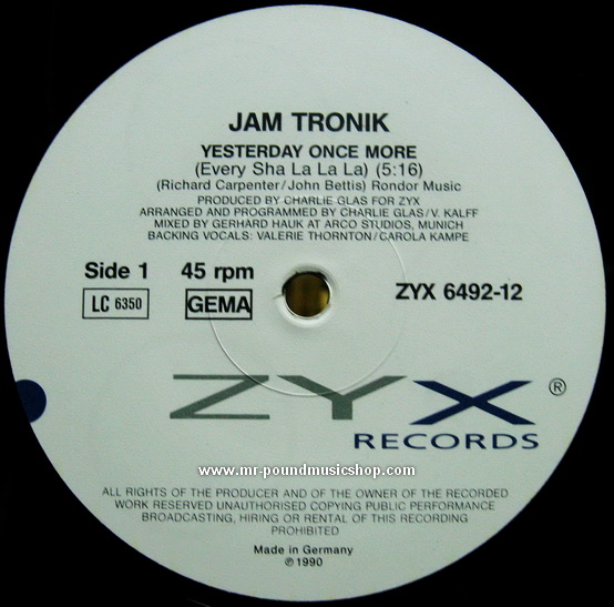 Jam Tronik - Yesterday Once More (Every Sha La La La)