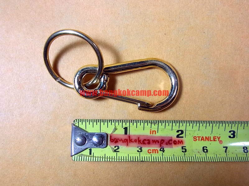 พวงกุญแจ2อัน คาราบิเนอร์ Carabiners สแน็ปลิงค์ Snaplink ตะขอเกี่ยว - สแตนเลส (แบบบอลลูน) ยาว2นิ้ว (2อัน)