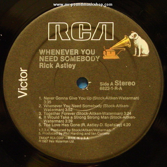 Rick Astley - Whenever You Need Somebody