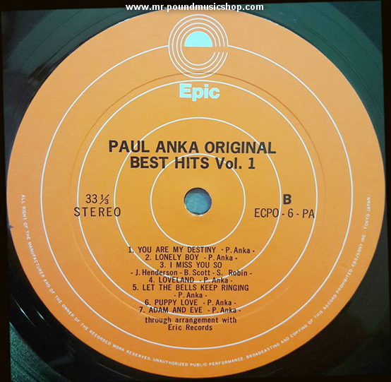 Paul Anka - Paul Anka Original Best Hits Vol.1