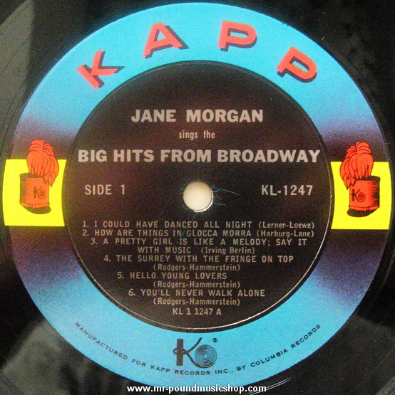 Jane Morgan - Sings The Big Hits From Broadway