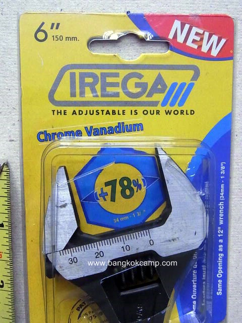 ประแจเลื่อน IREGA 6 นิ้ว (ปากขยาย) ปากกว้างกว่า กว้างเท่ากับตัวปกติ 10 นิ้ว Made in SPAIN ใหม่