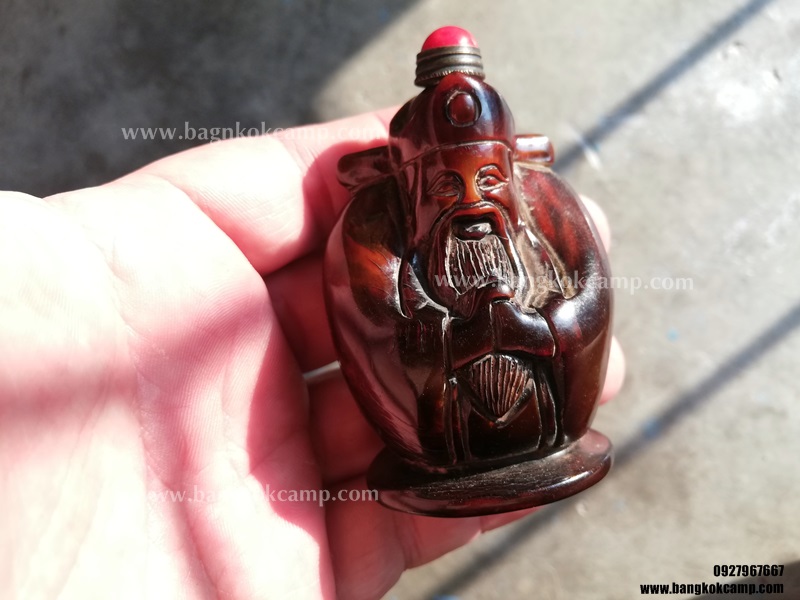 ขวดยานัตถ์ แกะจากเขาสัตว์ เทพเจ้าจีน (6)