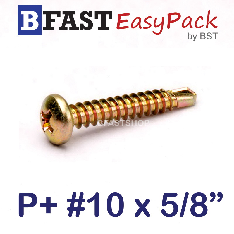 สกรูปลายสว่าน P+ #10 x 5/8" (ุ30 ตัว/ถุง)