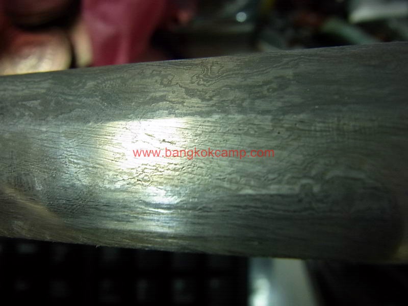 ดาบซามูไร ใบมีดเป็นเหล็กลาย (ใบมีดดามัสกัส) ลายเสือ