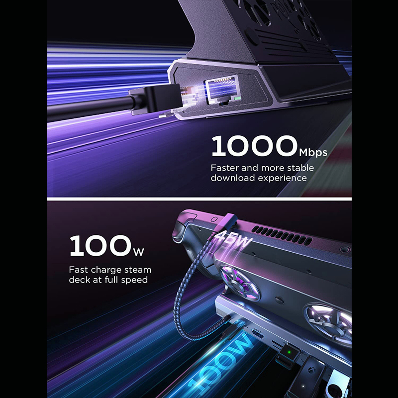 YCE Docking Station for RogAlly AllyX Turbo 30w SteamDeck Nintendo Switch 2