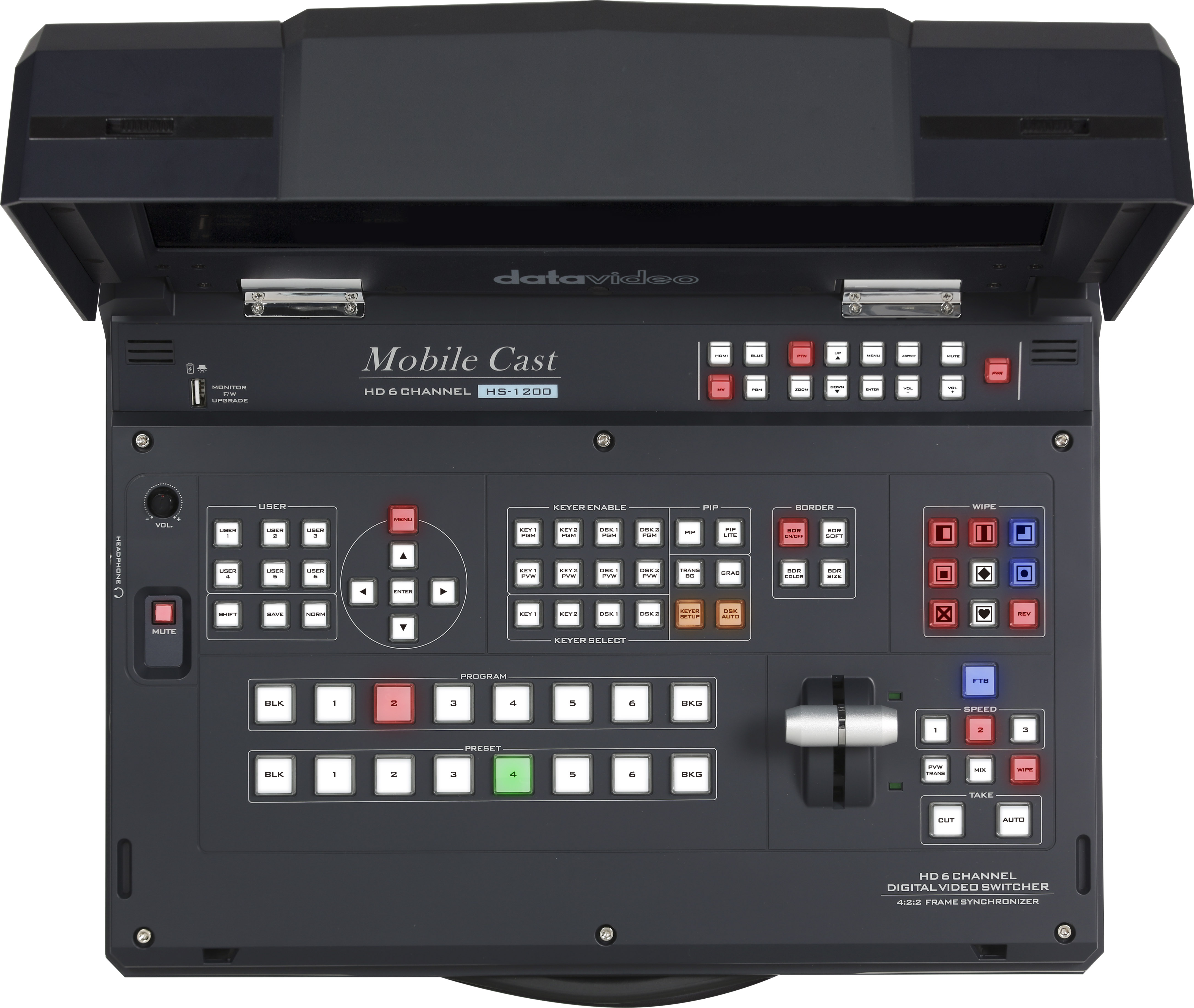 DATAVIDEO HS-1200 HD 6 Channel Portable Production Studio