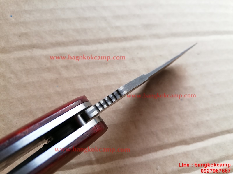 มีดพับ ดามัสกัส Damascus พร้อมซองหนังแท้ (เล่มใหญ่ 2)