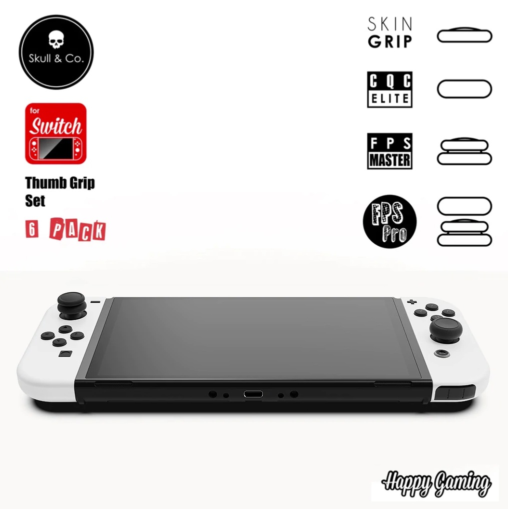 Skull & Co. Thumb Grip for Nintendo Switch Joy-Con V1 V2 LITE OLED (แพ็ค 3 คู่)