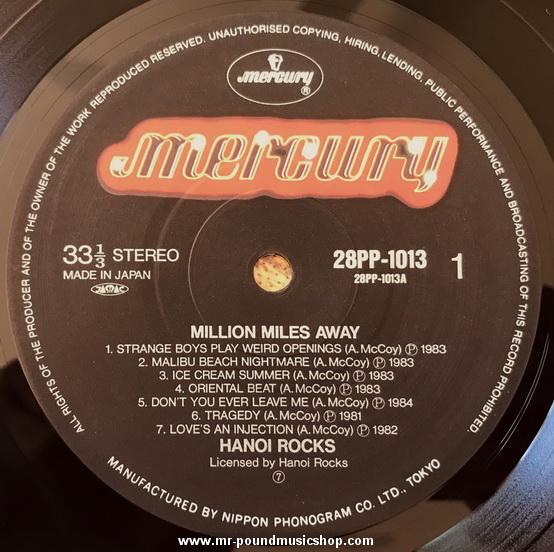 Hanoi Rocks - Million Miles Away