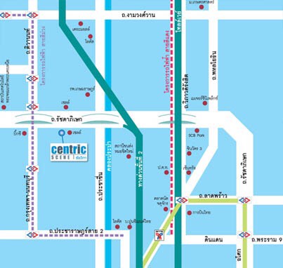 คอนโด Centric Scene Ratchavipha เซ็นทริค ซีน รัชวิภา ขายห้อง 1 ห้องนอน ตึก A ชั้น 7 ขนาด 40.41 ตรม เฟอร์นิเจอร์ครบตามโครงการ เป็นวิวสระน้ำ