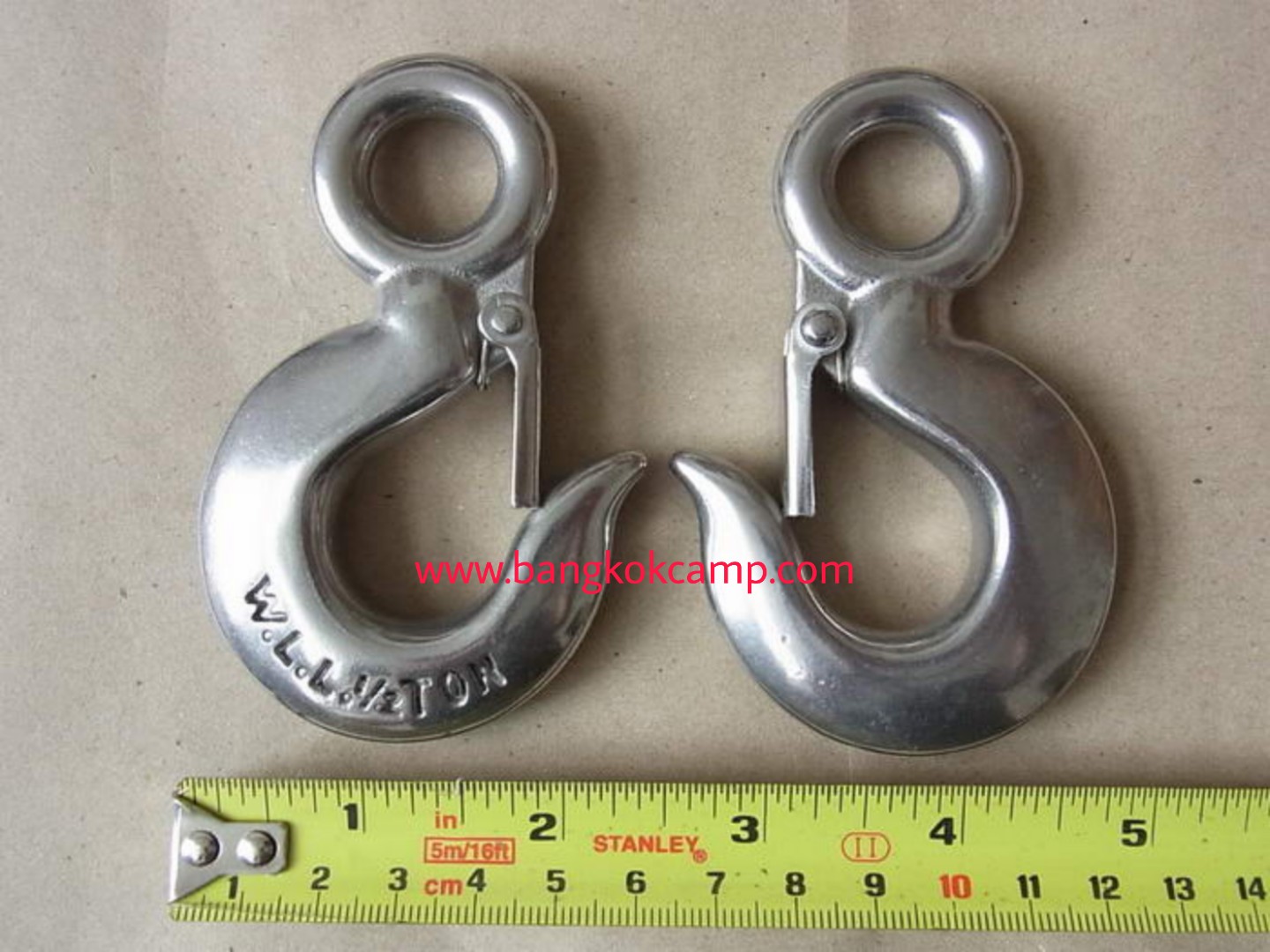ตะขอรอกสแตนเลส Eye Slip Hook W.L.L.1/2 Ton (รับน้ำหนักได้ 500กก../ ครึ่งตัน) ของใหม่